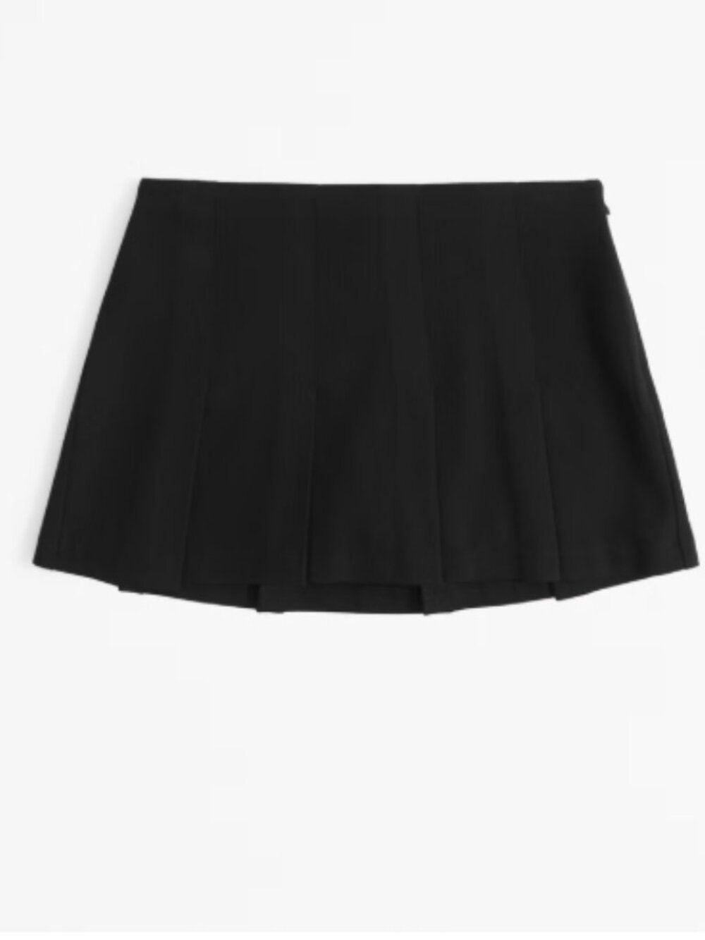 Abercrombie Women's Mid Rise Pleated Mini Skort Black Skirt L Large
